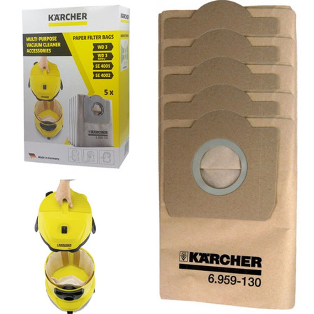 Bolsas Para Aspiradora Karcher Wd1 – 5 Unidades