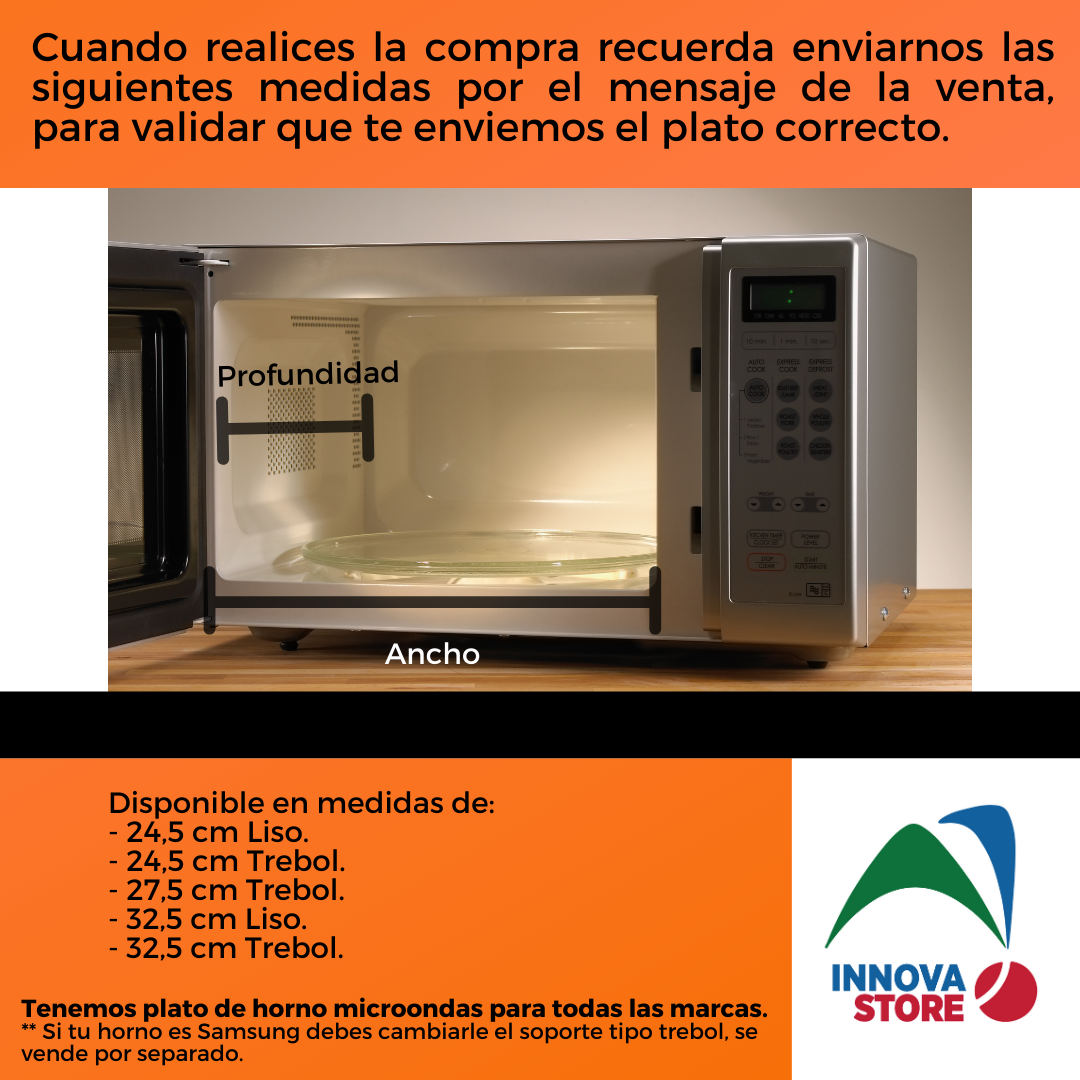 Plato Para Horno Microondas Repuesto